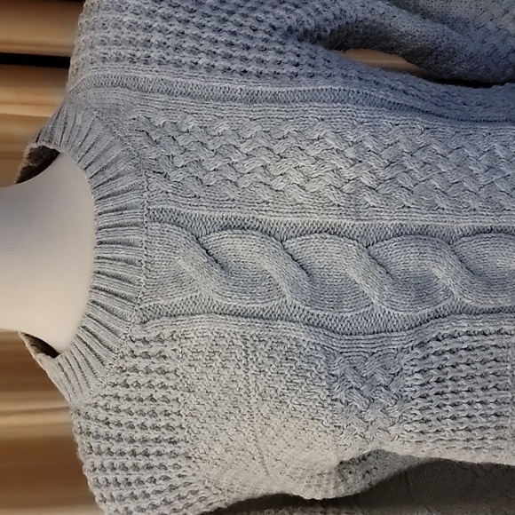Time and Tru Cable Knit Crew Neck Sweater Size 4-6 - Picture 2 of 7